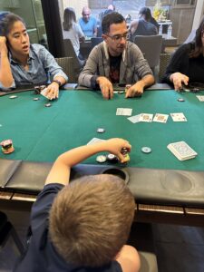 Deacon playing a hand